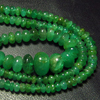 17 Inches Really Gorgeous - Quality 100 Percent Natural Green Emerald Smooth Polished Rondell Beads Huge Size 2 - 7.5 mm approx